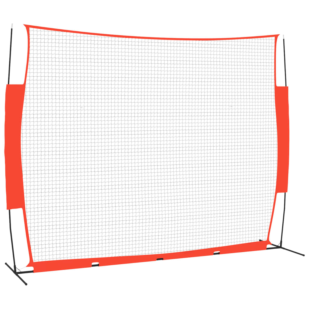 Rete Baseball Rossa e Nera 369x107x271 cm Acciaio e Poliestere cod mxl 81483