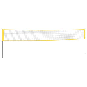 Rete da Badminton Gialla e Nera 600x155 cm Tessuto PE 93745