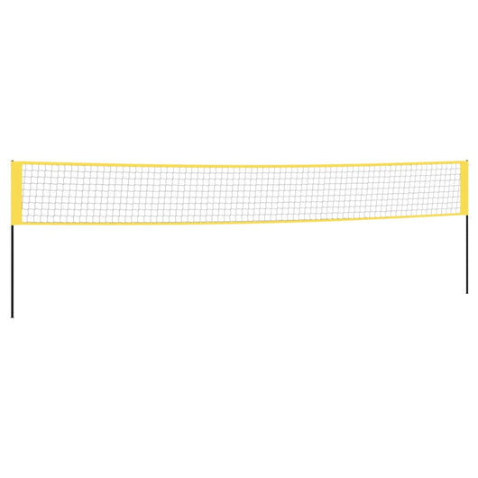 Rete da Badminton Gialla e Nera 600x155 cm Tessuto PE 93745