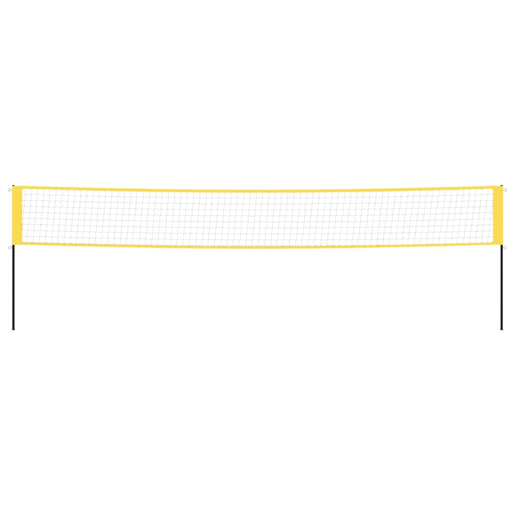 Rete da Badminton Gialla e Nera 600x155 cm Tessuto PE 93745