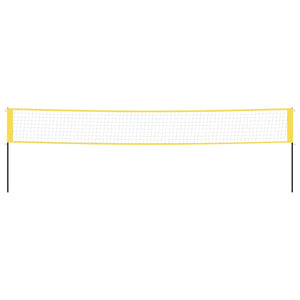 Rete da Badminton Gialla e Nera 600x155 cm Tessuto PE 93745