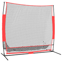 Rete Baseball Portatile Nera e Rossa 215x107x216 cm Poliesterecod mxl 104444