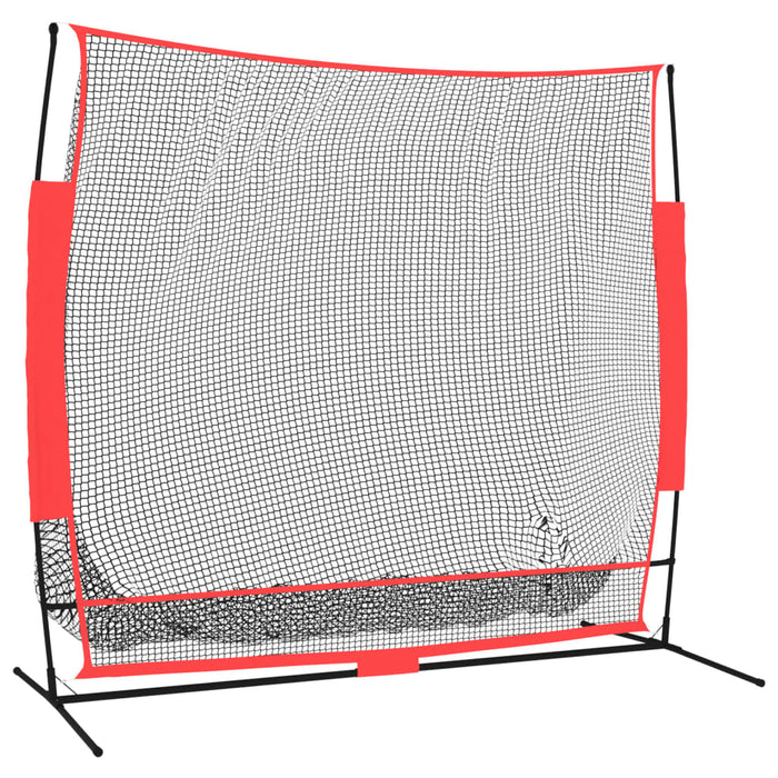 Rete Baseball Portatile Nera e Rossa 215x107x216 cm Poliesterecod mxl 104444