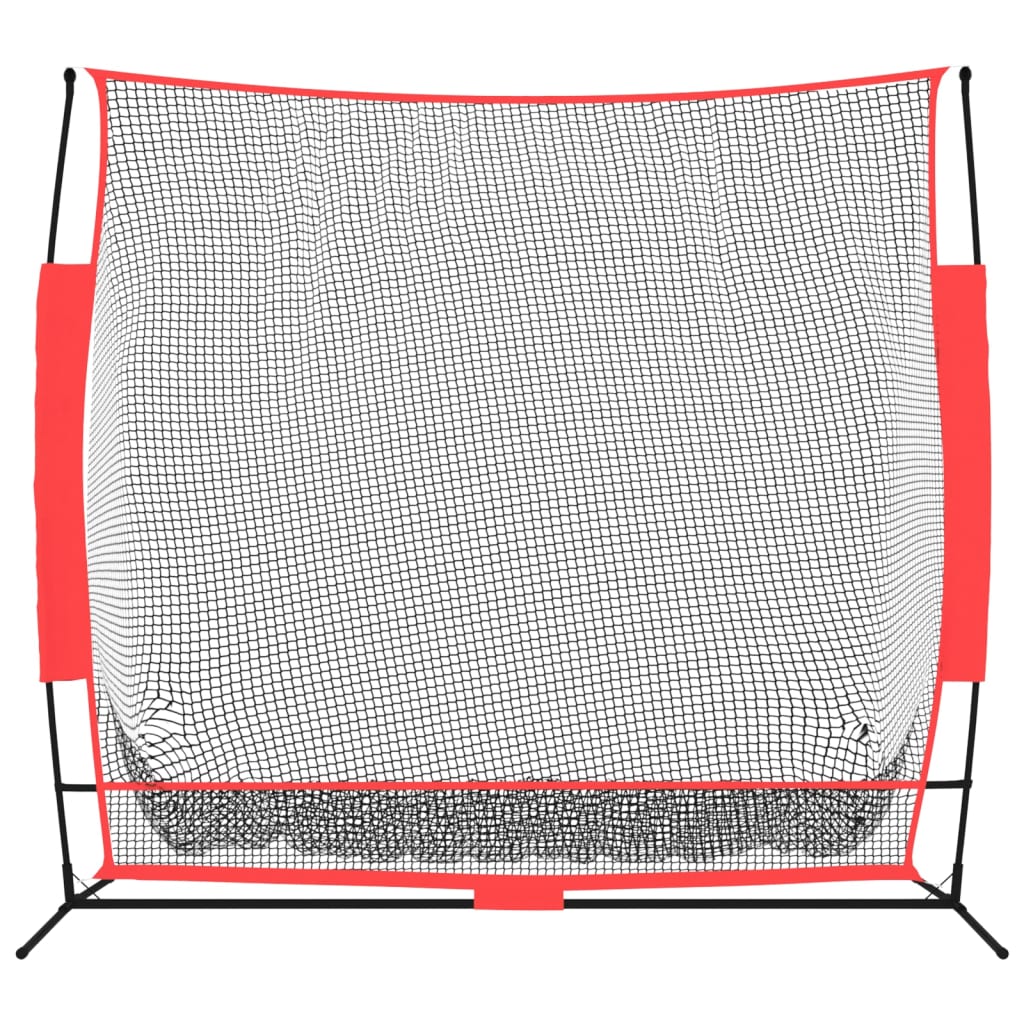 Rete Baseball Portatile Nera e Rossa 215x107x216 cm Poliesterecod mxl 104444