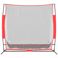 Rete Baseball Portatile Nera e Rossa 215x107x216 cm Poliesterecod mxl 104444