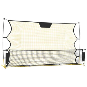 Rete Rimbalzante da Calcio Nera Gialla 183x85x120cm Poliestere 93760