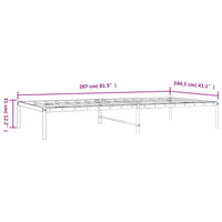 Giroletto in Metallo Nero 100x200 cm 350841