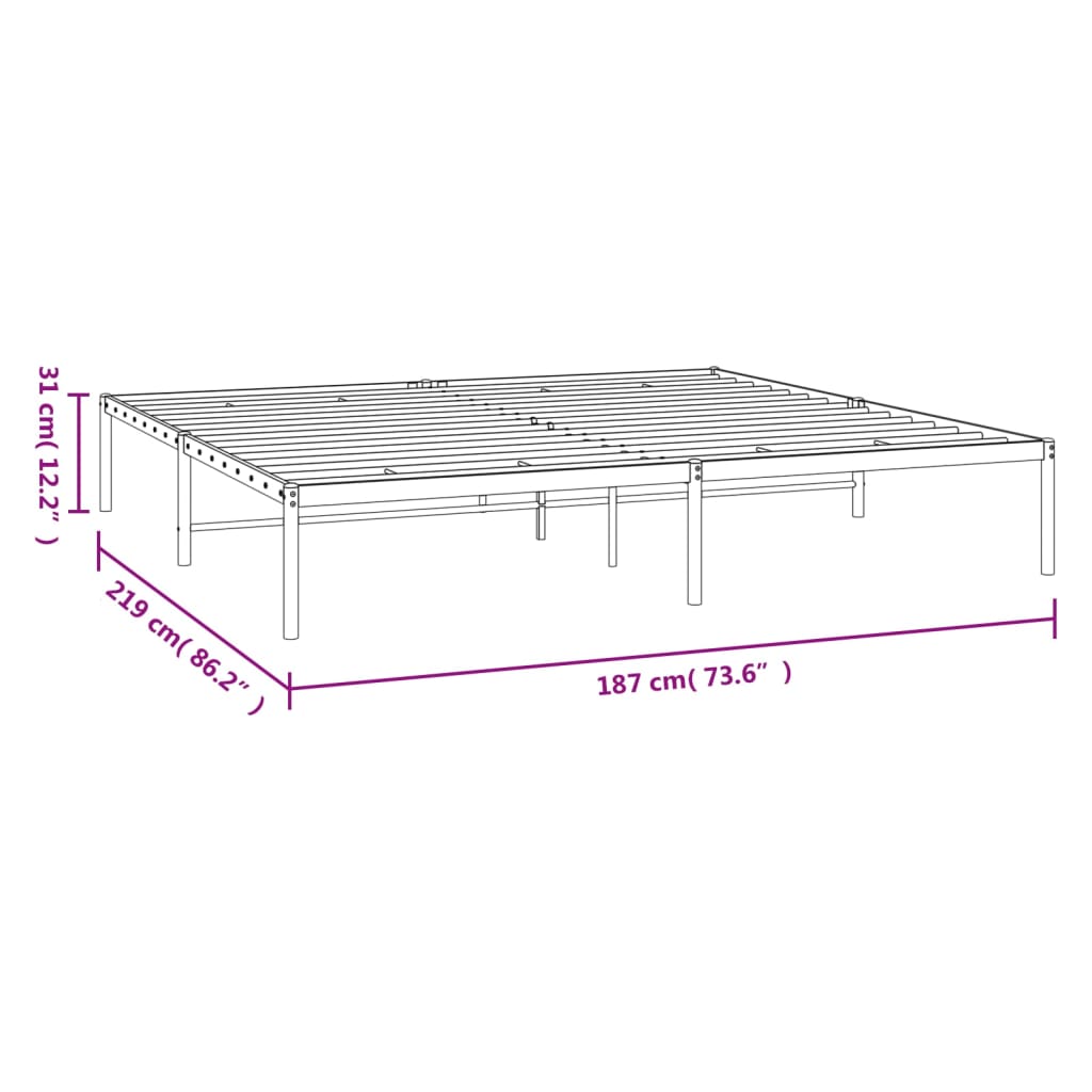 Giroletto in Metallo Nero 183x213 cm 350851