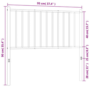 Testiera in Metallo Bianco 90 cm 350959