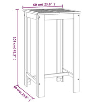 Set da Pranzo per Giardino 3 pz in Legno Massello di Acacia cod mxl 40035