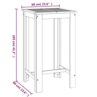 Set da Bar da Giardino 5 pz in Legno Massello di Acacia 3154387