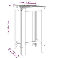 Set da Pranzo per Giardino 3 pz in Legno Massello di Acacia cod mxl 44439