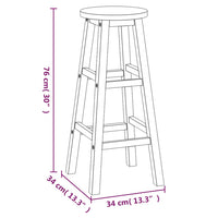 Set da Pranzo per Giardino 3 pz in Legno Massello di Acacia 3154388