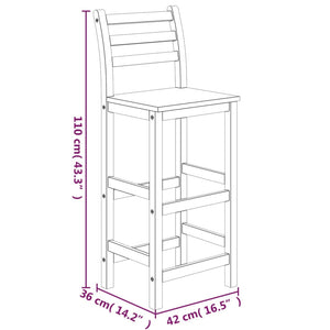 Set da Pranzo per Giardino 3 pz in Legno Massello di Acacia cod mxl 40039