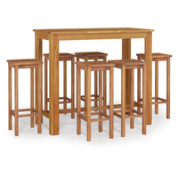 Set da Pranzo da Giardino 7 pz in Legno Massello di Acacia cod mxl 41288