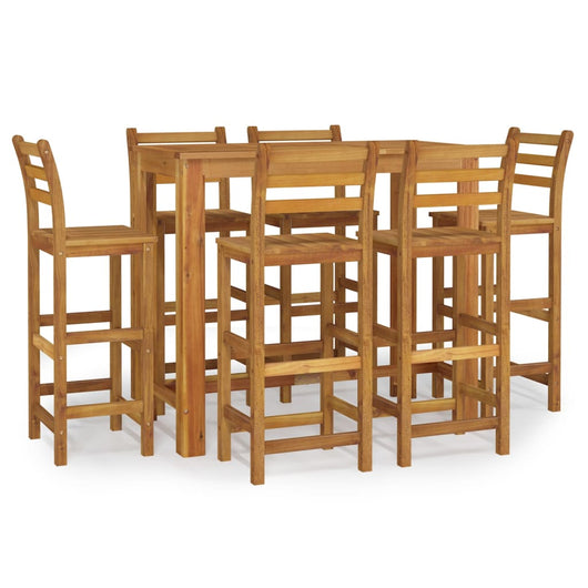 Set da Pranzo da Giardino 7 pz in Legno Massello di Acacia cod mxl 40042