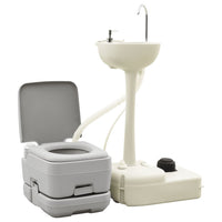 Set Toilette Portatile Campeggio Supporto Lavamani Tanica Acqua cod mxl 63428