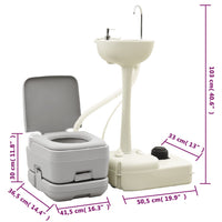 Set Toilette Portatile Campeggio Supporto Lavamani Tanica Acqua 3154906