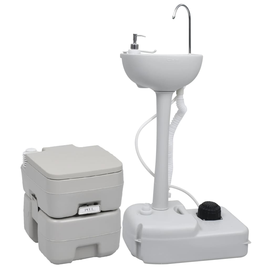 Set Toilette da Campeggio Portatile e Supporto Lavamani cod mxl 72884