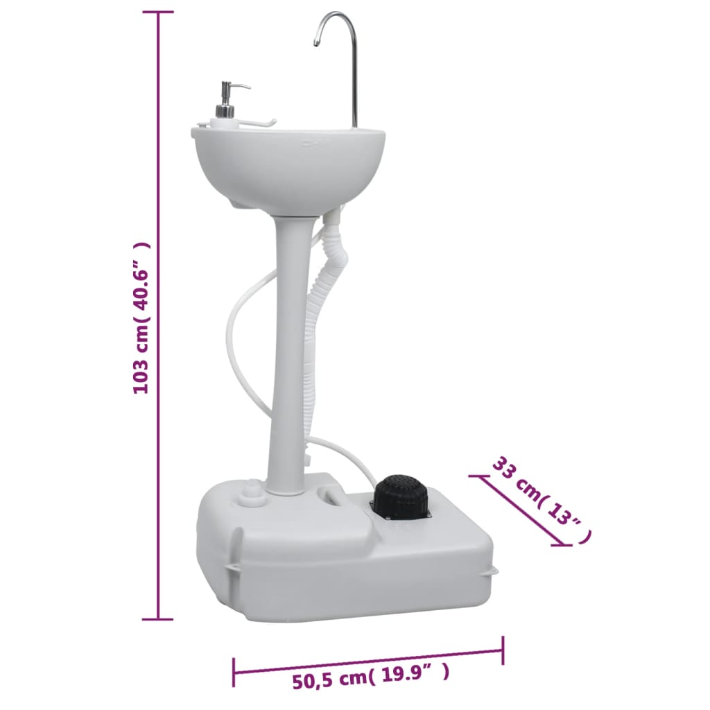 Set Toilette da Campeggio Portatile e Supporto Lavamani 3154907