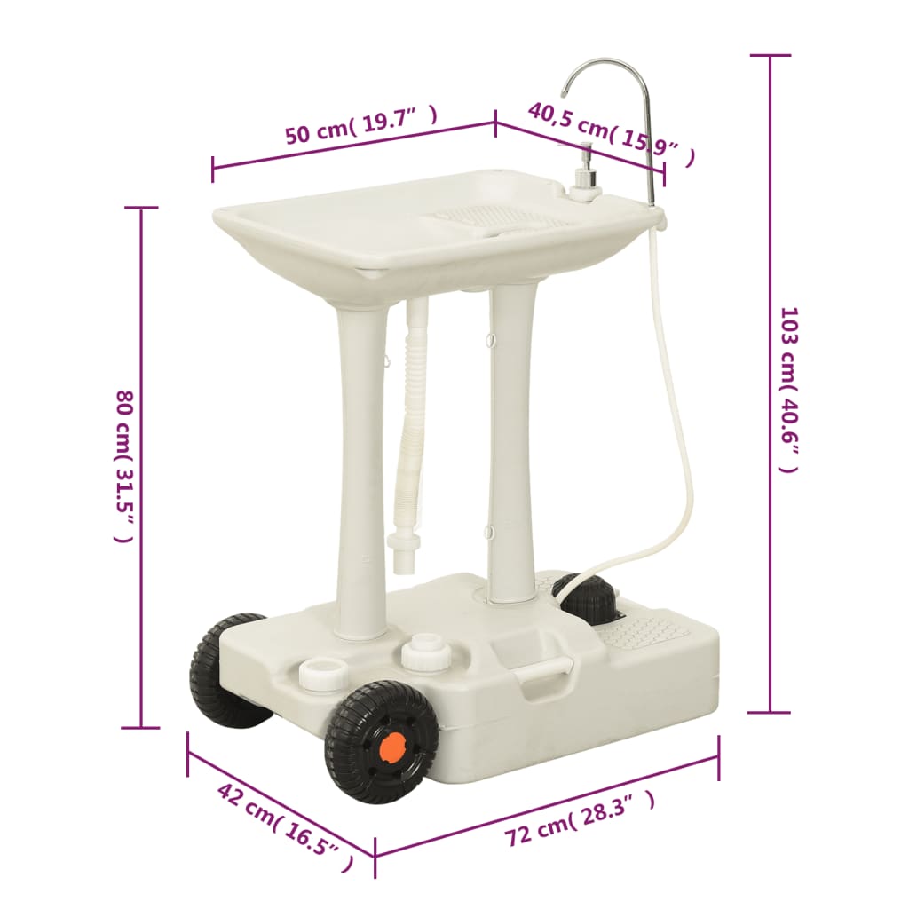 Set Toilette da Campeggio Portatile e Supporto Lavamani cod mxl 75475