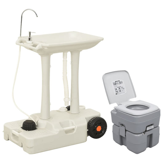 Set Toilette da Campeggio Portatile e Supporto Lavamani cod mxl 75502