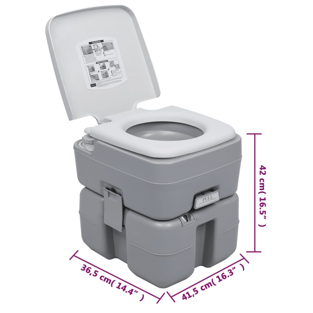 Set Toilette da Campeggio Portatile e Supporto Lavamani 3154910