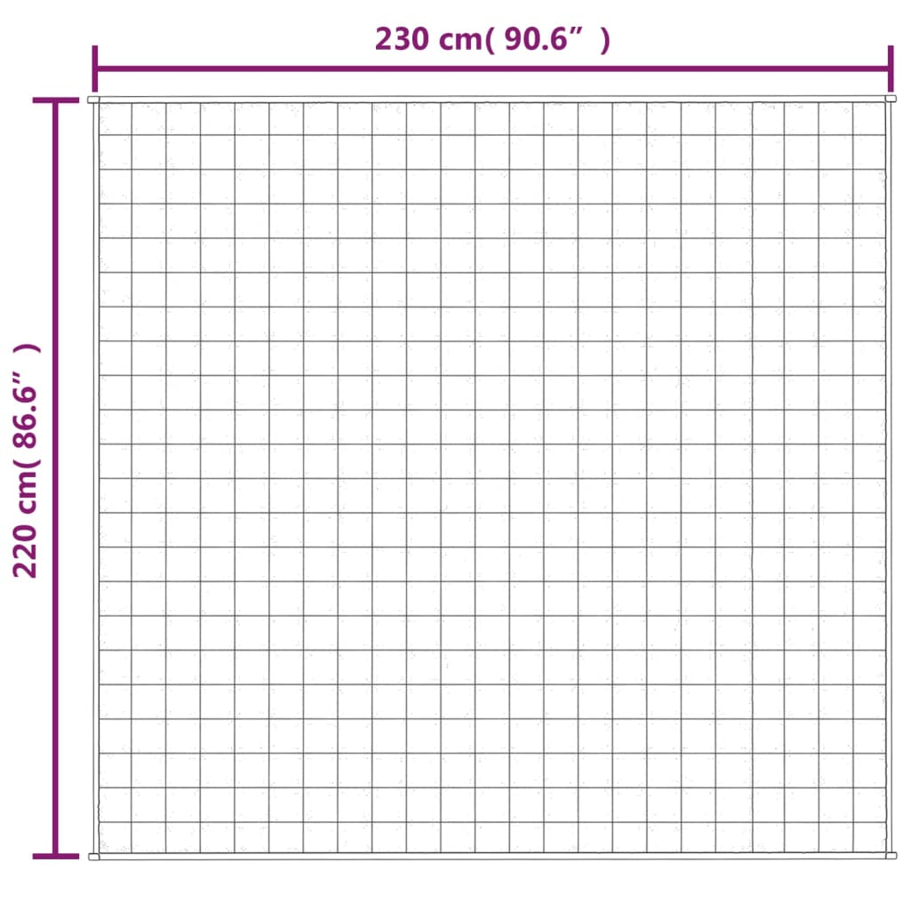 Coperta Ponderata Crema Chiaro 220x230 cm 11 kg Tessuto cod mxl 77744