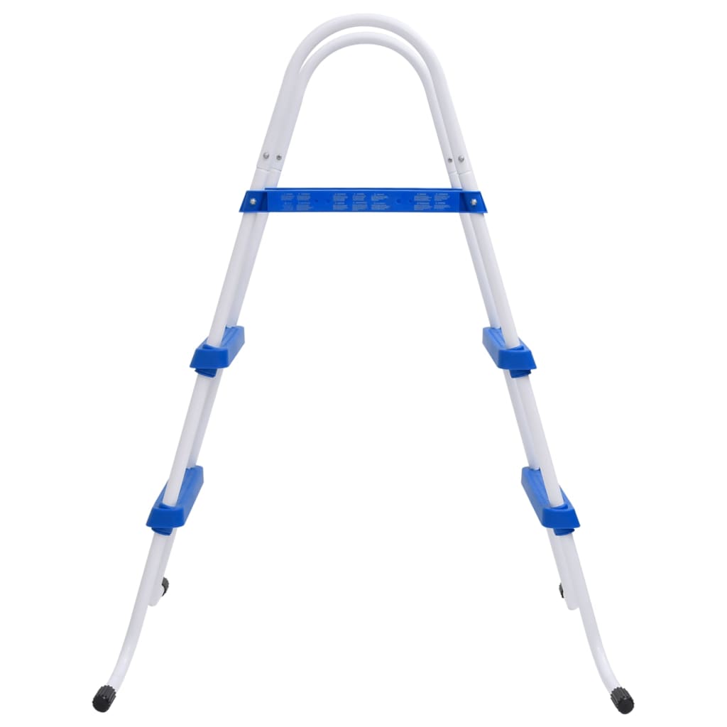 Scaletta per Piscina Blu e Bianca 84 cm Acciaio 93805