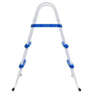 Scaletta per Piscina Blu e Bianca 84 cm Acciaio 93805