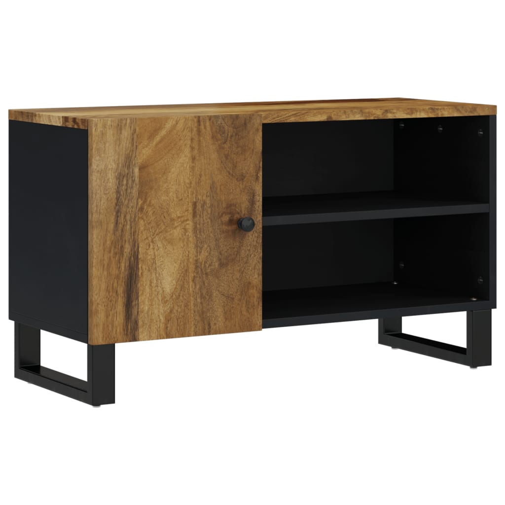 Mobile TV 80x33x46cm Legno Massello Mango e Legno Multistrato 351965