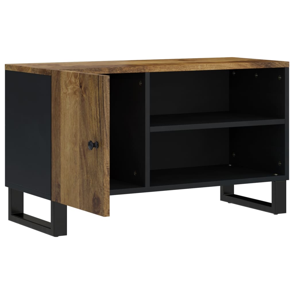 Mobile TV 80x33x46cm Legno Massello Mango e Legno Multistrato 351965