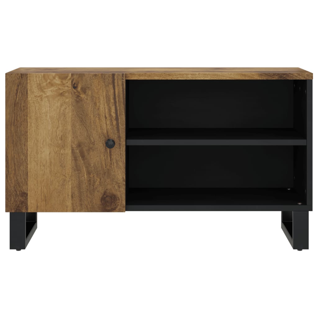 Mobile TV 80x33x46cm Legno Massello Mango e Legno Multistrato 351965