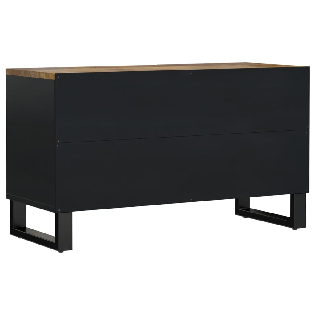 Mobile TV 80x33x46cm Legno Massello Mango e Legno Multistrato 351965