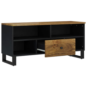 Mobile TV 100x33x46cm Legno Massello Mango e Legno Multistrato 351973