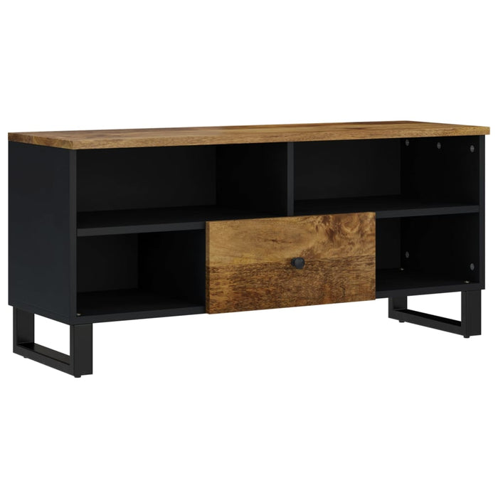 Mobile TV 100x33x46cm Legno Massello Mango e Legno Multistrato 351973