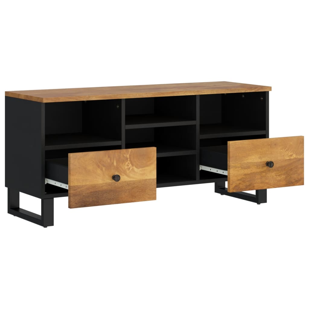 Mobile TV 100x33x46cm Legno Massello Mango e Legno Multistrato 351981