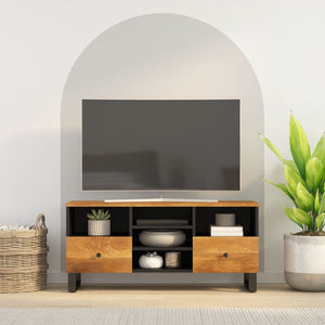 Mobile TV 100x33x46cm Legno Massello Mango e Legno Multistrato 351981