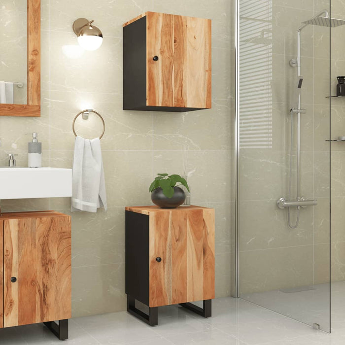 Mobile da Bagno 38x33x58cm in Legno Massello di Acaciacod mxl 79654