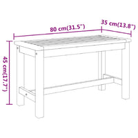 Panca da Giardino 80x35x45 cm in Legno Massello di Acacia 319418