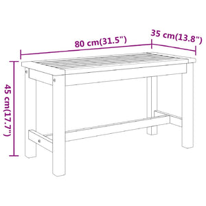 Panca da Giardino 80x35x45 cm in Legno Massello di Acacia 319418