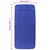 Asciugamani da Spiaggia 2pz Blu Reale 60x135 cm Tessuto 400 GSM 362677