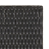 Tavolo Pieghevole Nero 45x35x32 cm in Polyrattan 362251