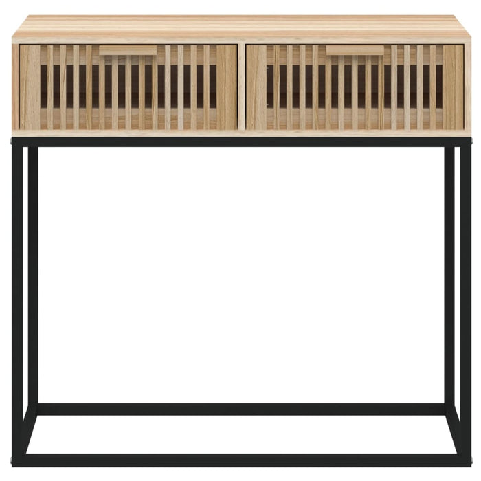 Tavolino Consolle 80x30x75 cm Legno Multistrato e Ferro 352105