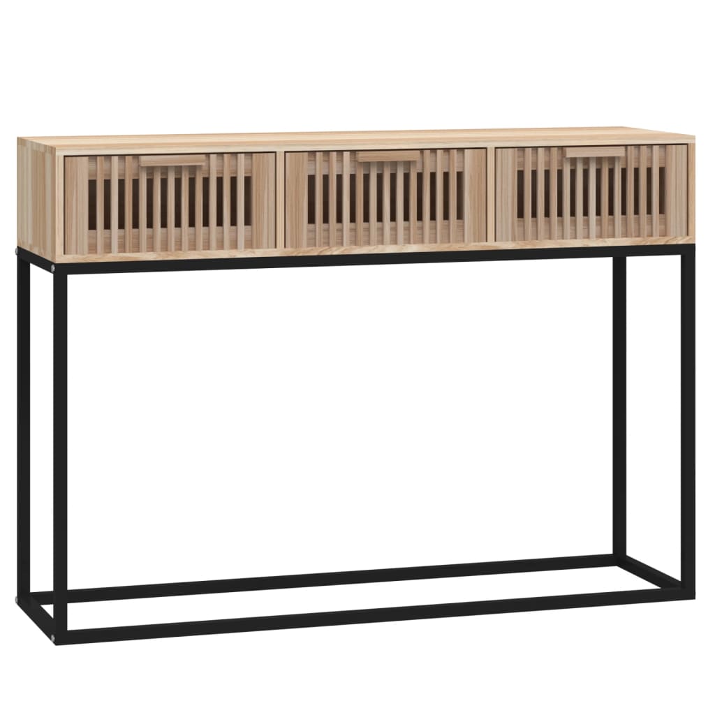 Tavolino Consolle 105x30x75 cm Legno Multistrato e Ferro 352108