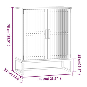 Credenza Bianca 60x30x75 cm in Legno Multistrato 352109