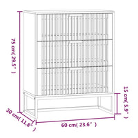 Credenza Bianca 60x30x75 cm in Legno Multistrato 352112