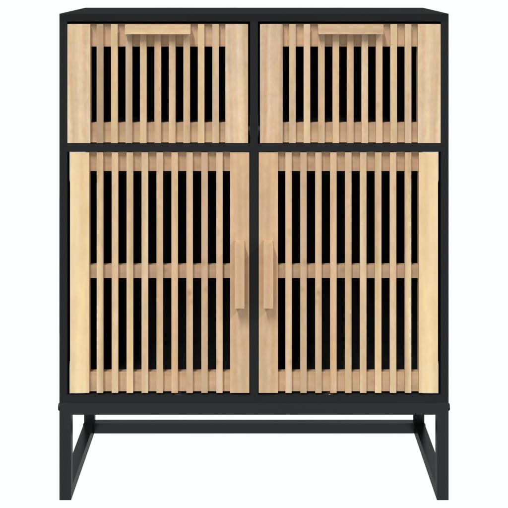 Credenza Nera 60x30x75 cm in Legno Multistrato 352116