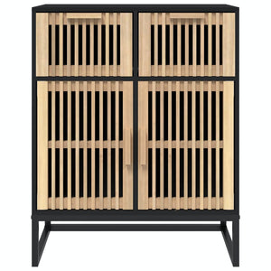 Credenza Nera 60x30x75 cm in Legno Multistrato 352116