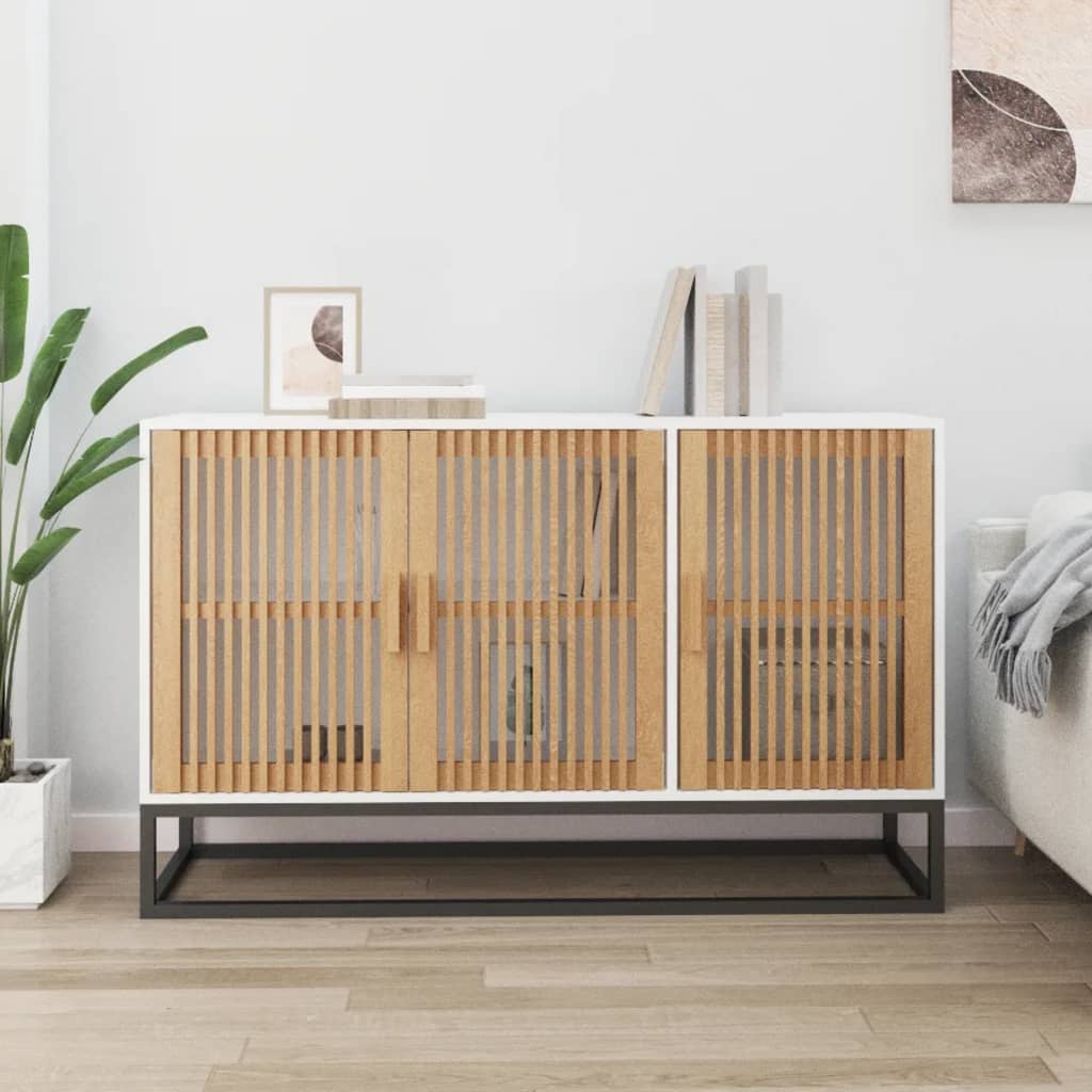 Credenza Bianca 105x30x65 cm in Legno Multistratocod mxl 78281